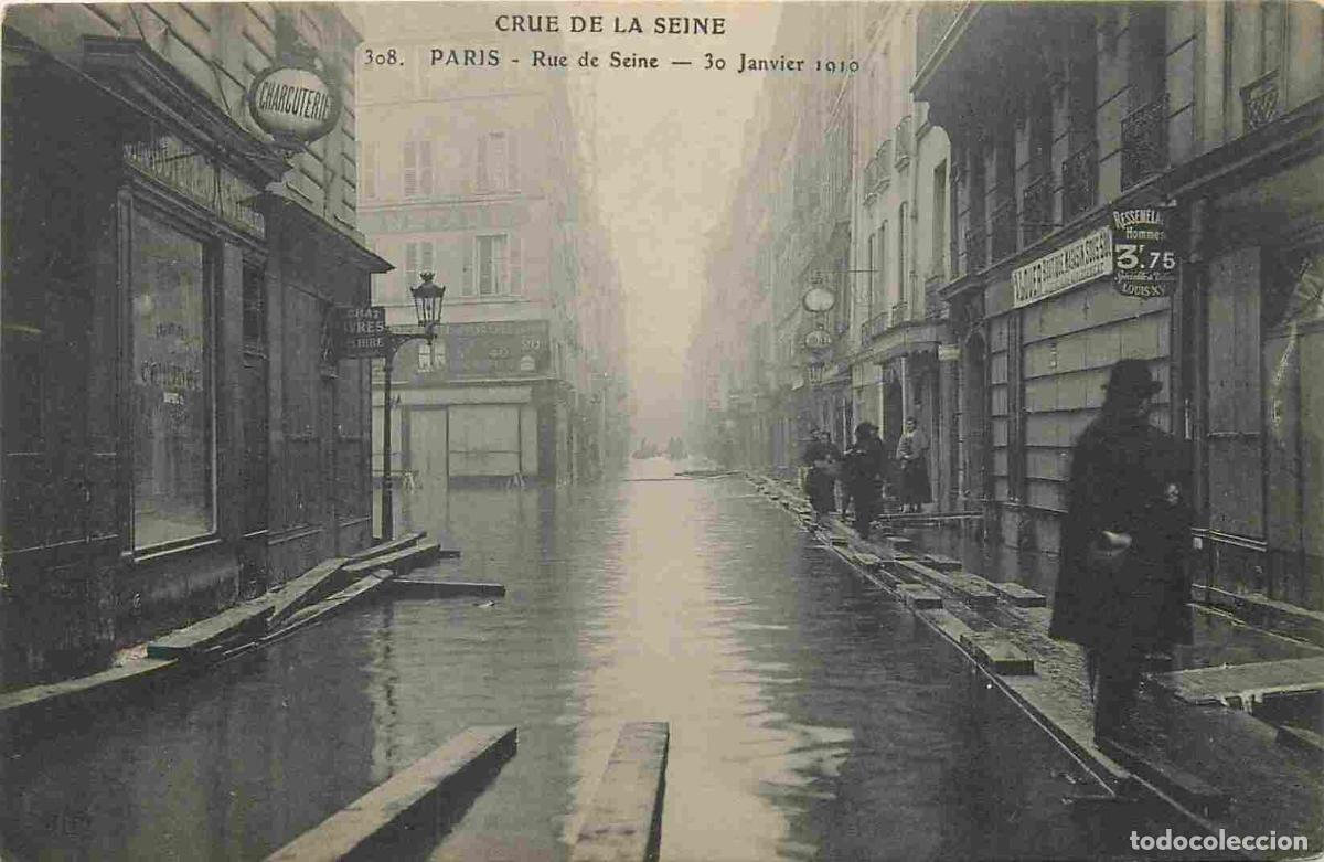Cartes Postales: France - 75 - Paris - Crue de la Seine et inondations de 1910 - Rue de Seine - Le 30 janvier 1910 -