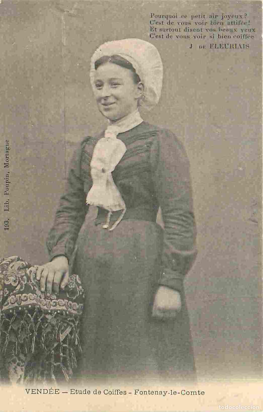 Postkarten: France - 85 - Fontenay le Comte - Etude de Coiffes - Pr&eacute;curseur - Anim&eacute;e - Femme - Folklore - Sc&egrave;ne