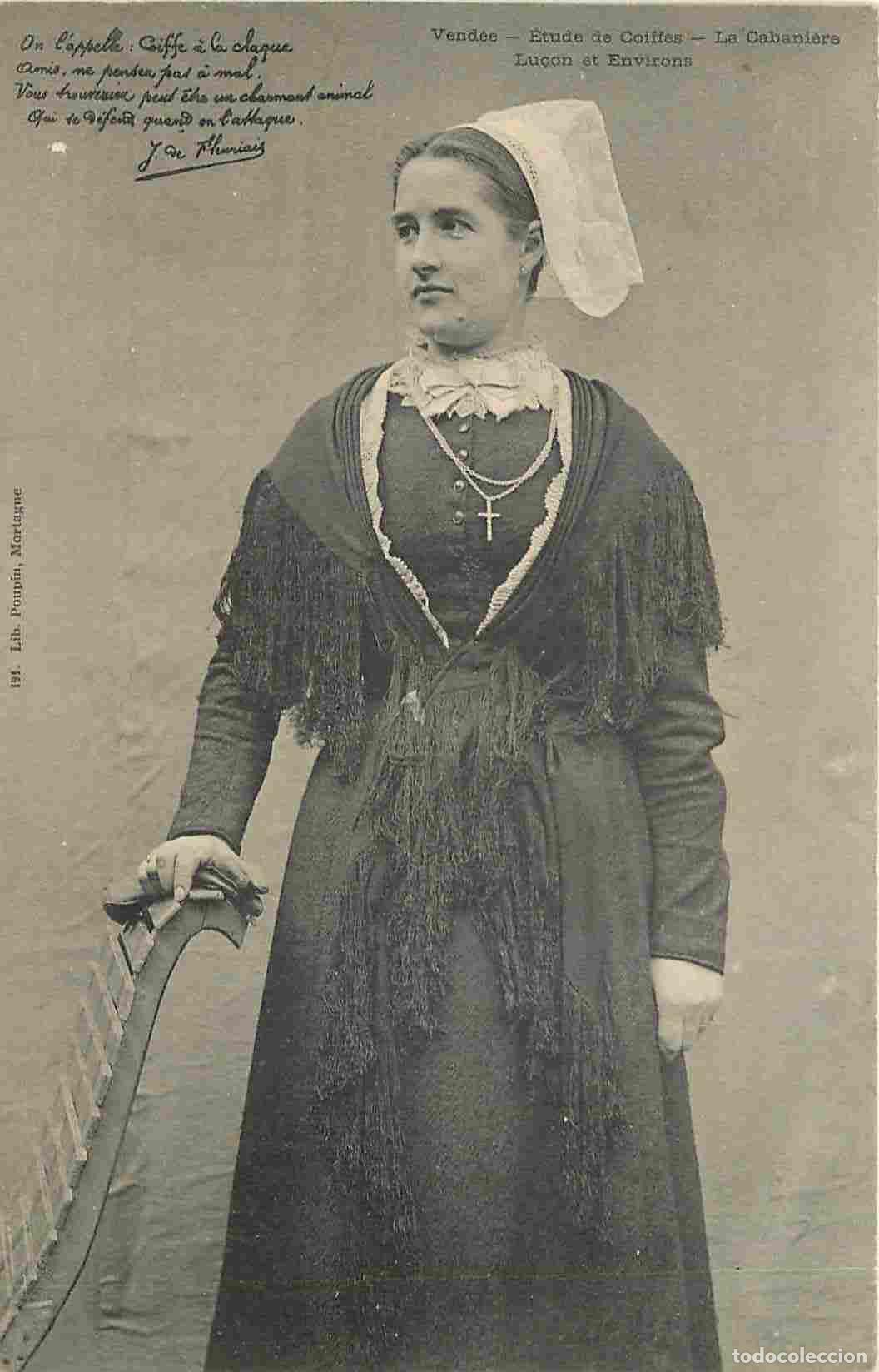 Postkarten: France - 85 - Lu&ccedil;on - Etude de Coiffes - La Cabani&egrave;re - Pr&eacute;curseur - Anim&eacute;e - Femme - Folklore - Sc&egrave;