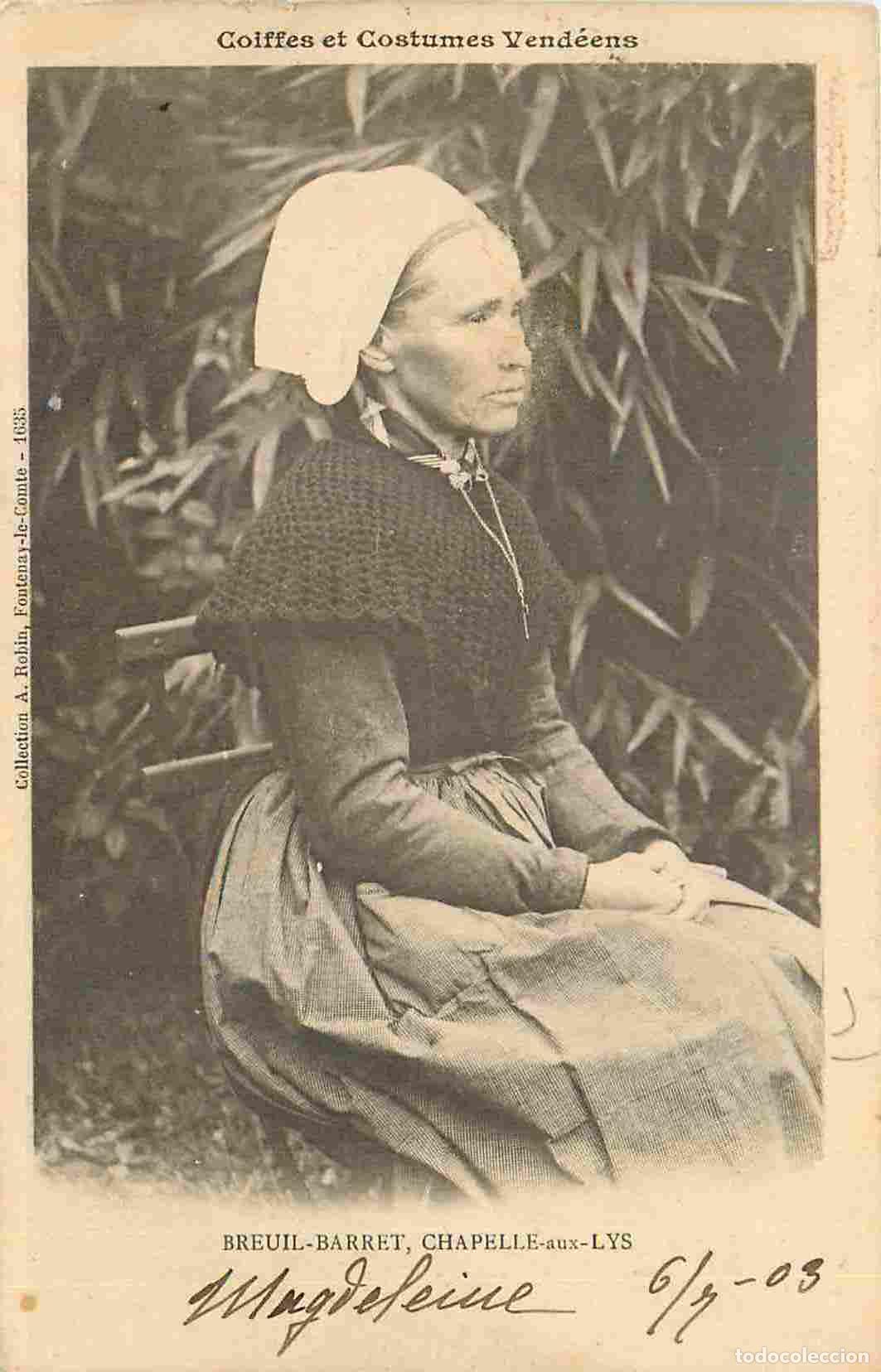 Postkarten: France - 85 - Breuil-Barret - Chapelle aux Lys - Coiffes et Costumes Vend&eacute;es - Pr&eacute;curseur - Anim&eacute;e -