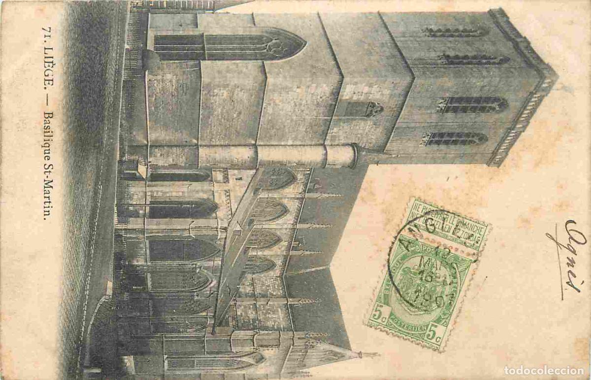 Cartes Postales: Pays - Belgique - Li&egrave;ge - Basilique Saint Martin - CPA - Oblit&eacute;ration ronde de 1907 - Voir Scans Rec