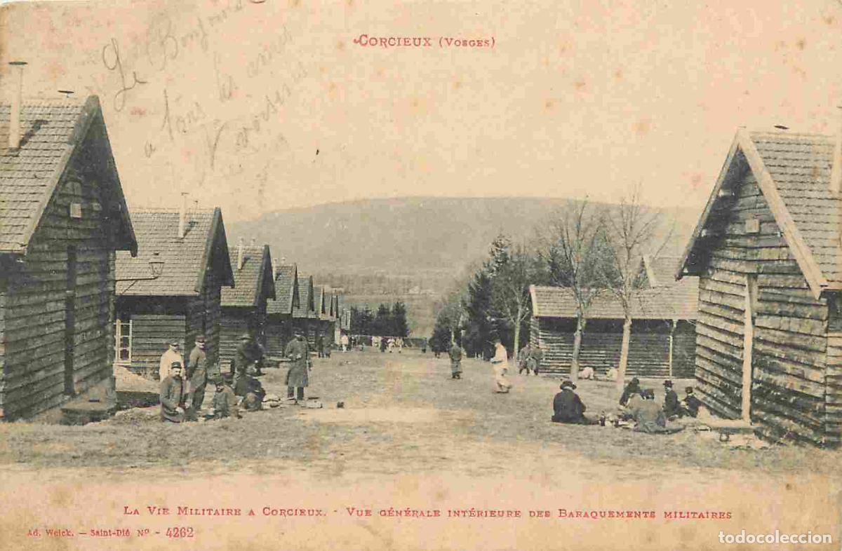 Cartes Postales: France - 88 - Corcieux - La vie militaire &agrave; Corcieux - Vue g&eacute;n&eacute;rale int&eacute;rieure des baraquements mili