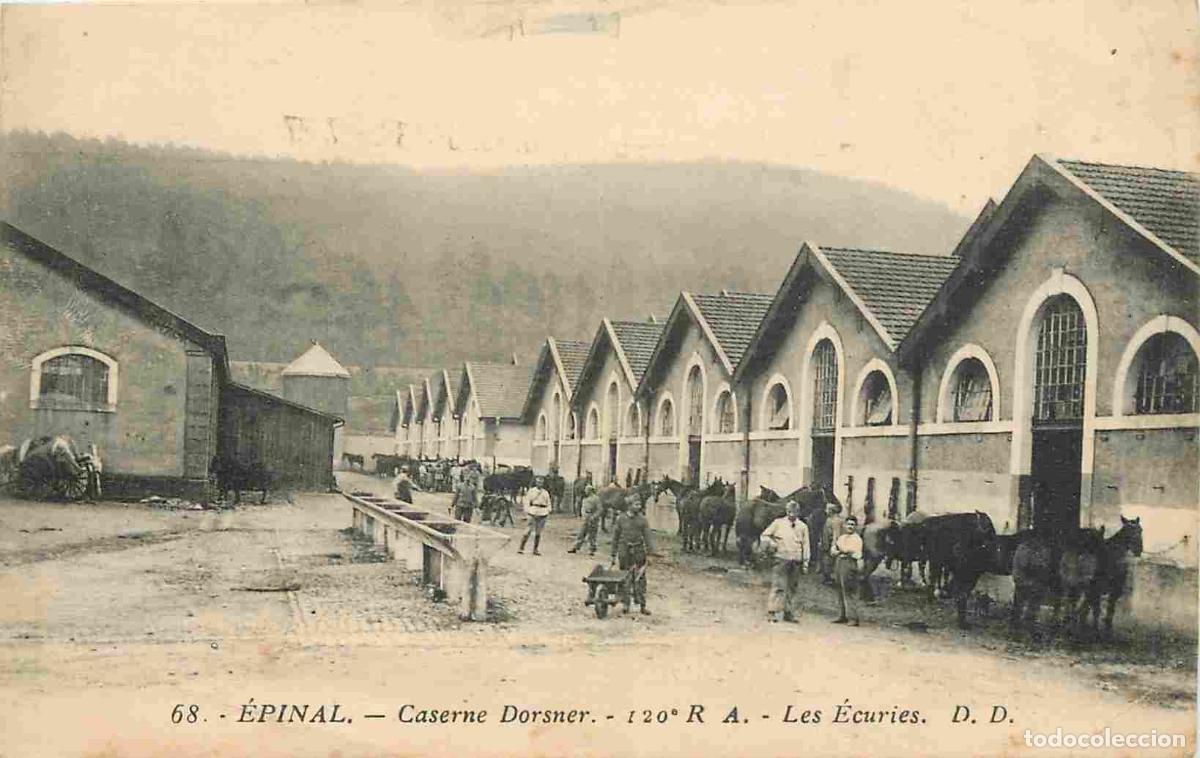 Cartes Postales: France - 88 - Epinal - Caserne Dorsner - 120e R A - Les Ecuries - Anim&eacute;e - Militaria - Correspondanc
