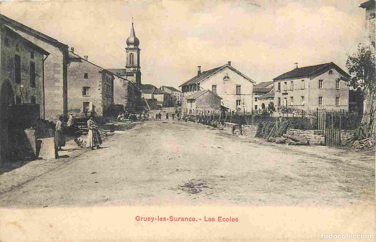 Cartes Postales: France - 88 - Gruey les Surance - Les Ecoles - Anim&eacute;e - CPA - Oblit&eacute;ration ronde de 1912 - Voir Scan