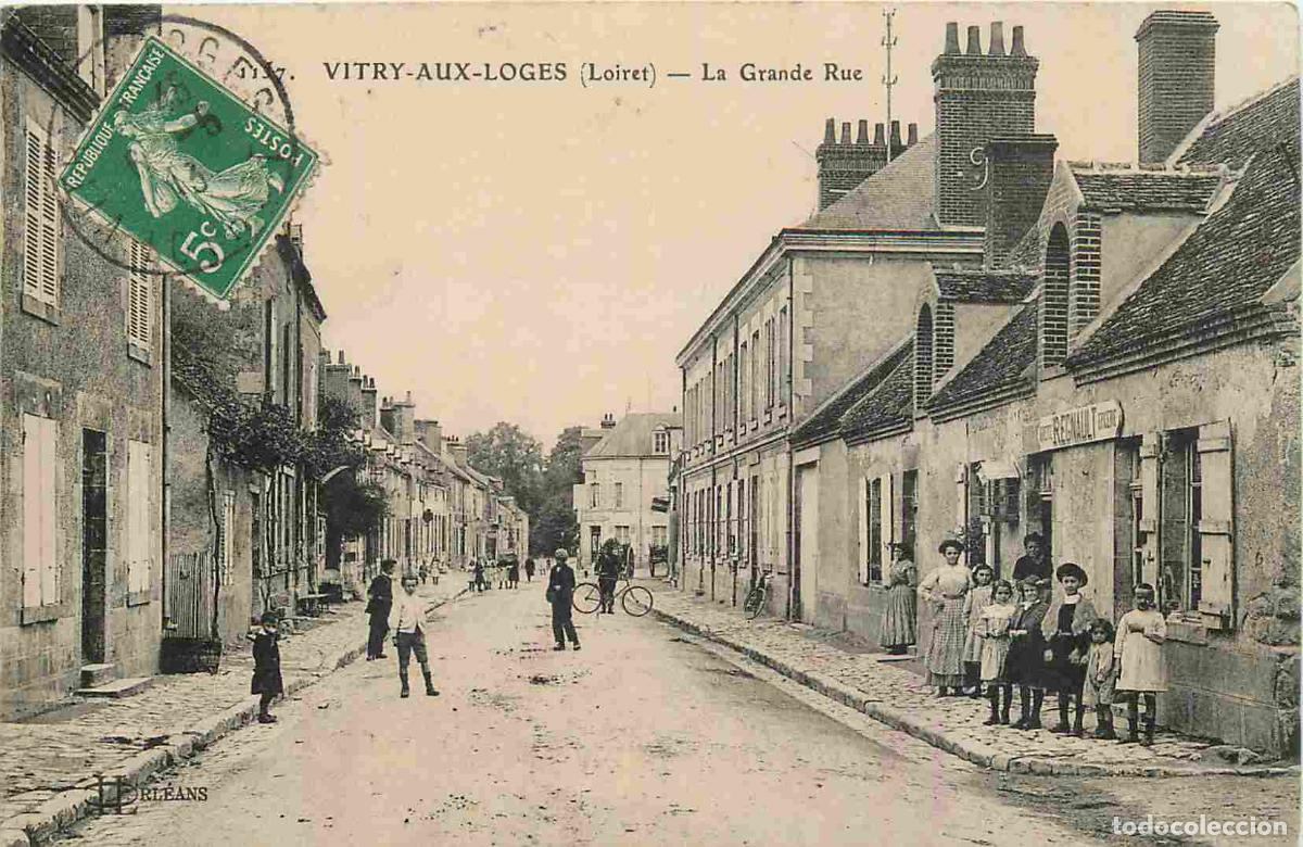 Cartes Postales: France - 45 - Vitry aux Loges - La Grande Rue - Anim&eacute;e - CPA - Oblit&eacute;ration ronde de 1913 - Voir Sca