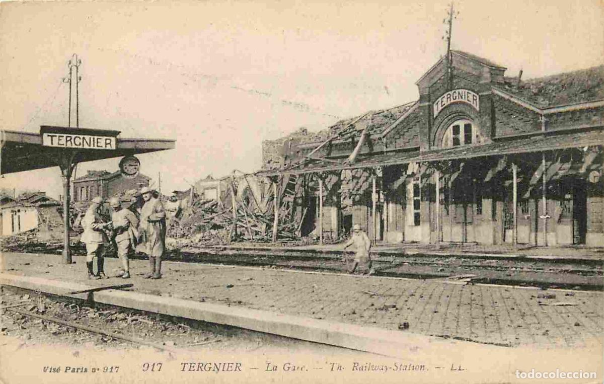 Cartes Postales: France - 02 - Tergnier - La Gare - Anim&eacute;e - Soldats - Militaria - CPA - Voir Scans Recto-Verso