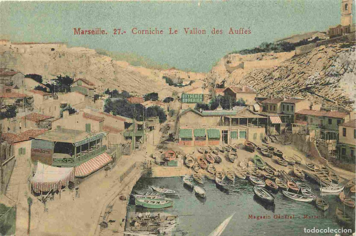 Postkarten: France - 13 - Marseille - Corniche Le Vallon des Auffes - Coloris&eacute;e - CPA - Voir Scans Recto-Verso