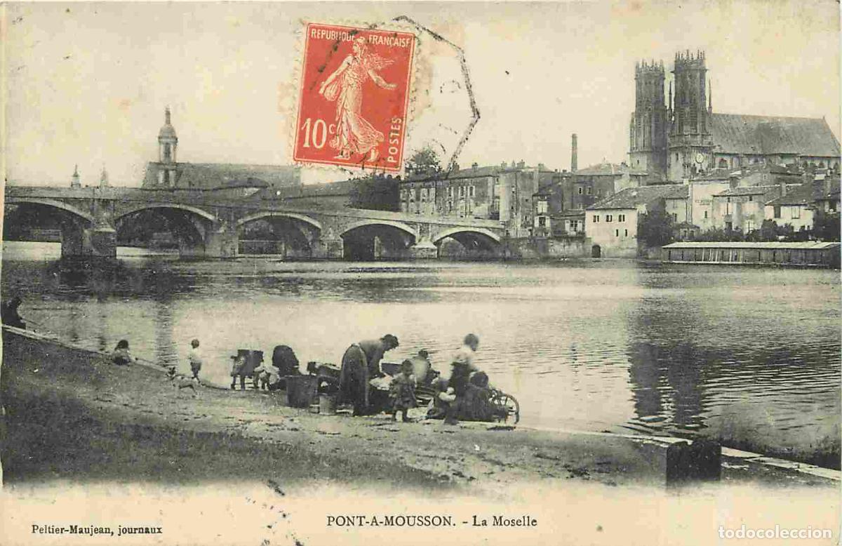 Postcards: France - 54 - Pont &agrave; Mousson - La Moselle - Anim&eacute;e - Laveuses - Lavandi&egrave;res - CPA - Oblit&eacute;ration ron