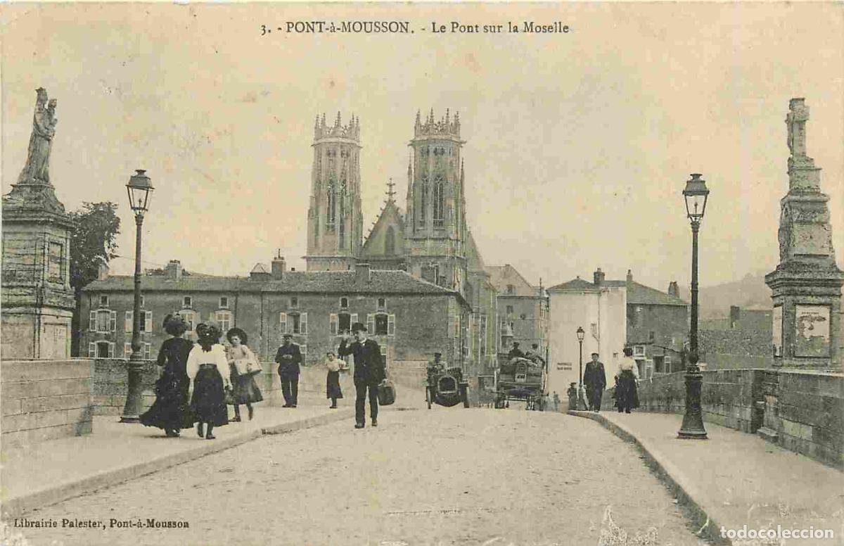 Postcards: France - 54 - Pont &agrave; Mousson - Le Pont sur la Moselle - Anim&eacute;e - Automobiles - CPA - Oblit&eacute;ration ro
