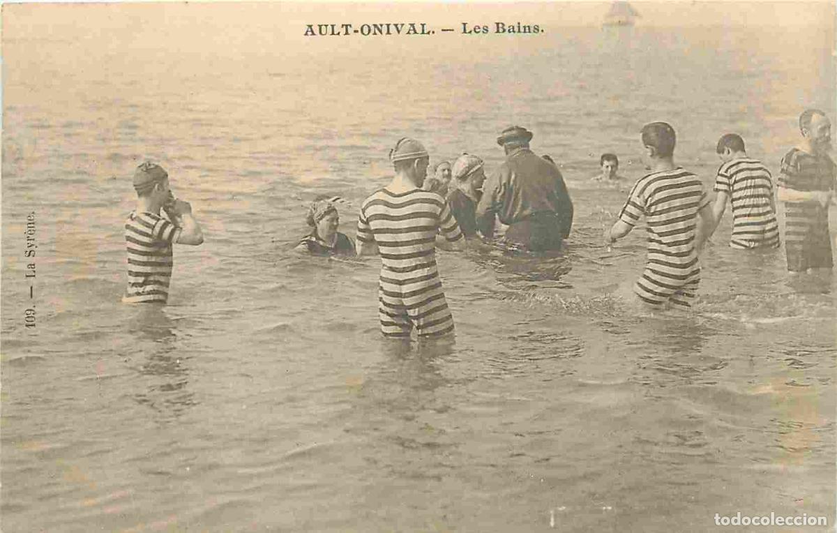 Postcards: France - 80 - Ault Onival - Les Bains - Anim&eacute;e - Baigneurs - Baigneuses - CPA - Oblit&eacute;ration ronde d