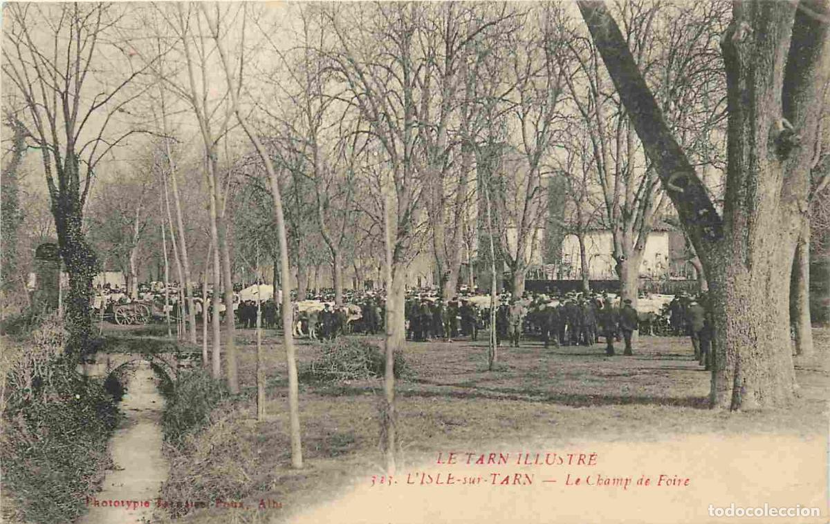 Cartoline: France - 81 - L'Isle sur Tarn - Le Champ de Foire cl le Sichon - Anim&eacute;e - Correspondance - CPA - Voi