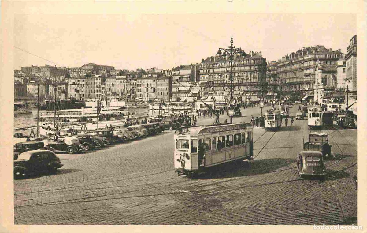 Cartes Postales: France - 13 - Marseille - Le Quai des Belges et rue de la R&eacute;publique - Tramway - Automobiles - CPA -