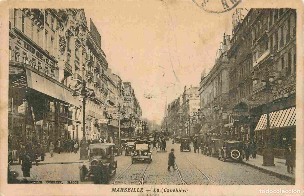 Cartes Postales: France - 13 - Marseille - La Cannebi&egrave;re - Anim&eacute;e - Automobiles - CPA - Oblit&eacute;ration ronde de 1930 -
