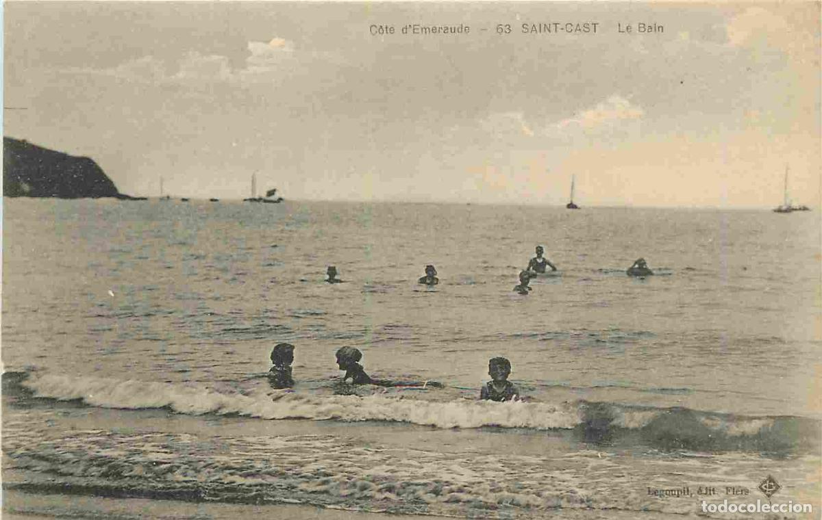 Cartes Postales: France - 22 - Saint Cast - Le Bain - Anim&eacute;e - Sc&egrave;nes de Plage - CPA - Voir Scans Recto-Verso