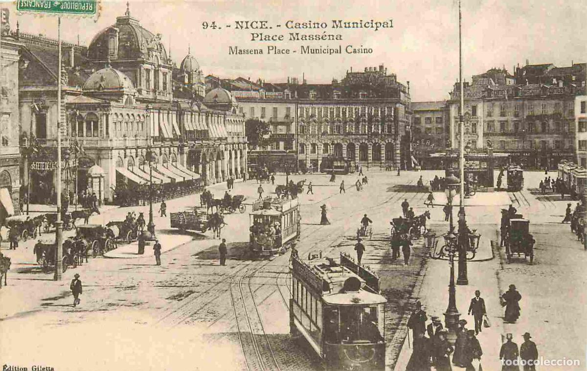 Cartes Postales: France - 06 - Nice - Casino Municipal - Place Mass&eacute;na - Anim&eacute;e - Tramway - CPA - Oblit&eacute;ration ronde