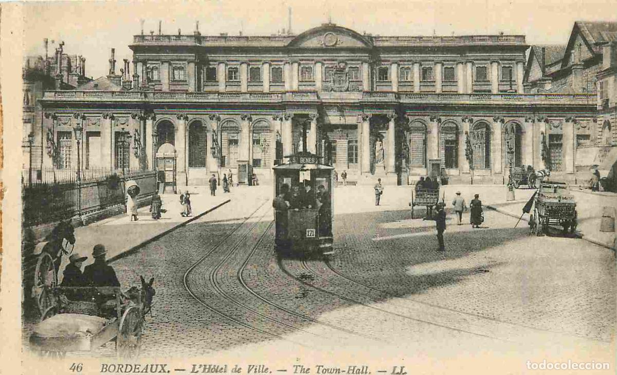 Cartes Postales: France - 33 - Bordeaux - L'Hotel de Ville - Anim&eacute;e - Tramway - CPA - Voir Scans Recto-Verso
