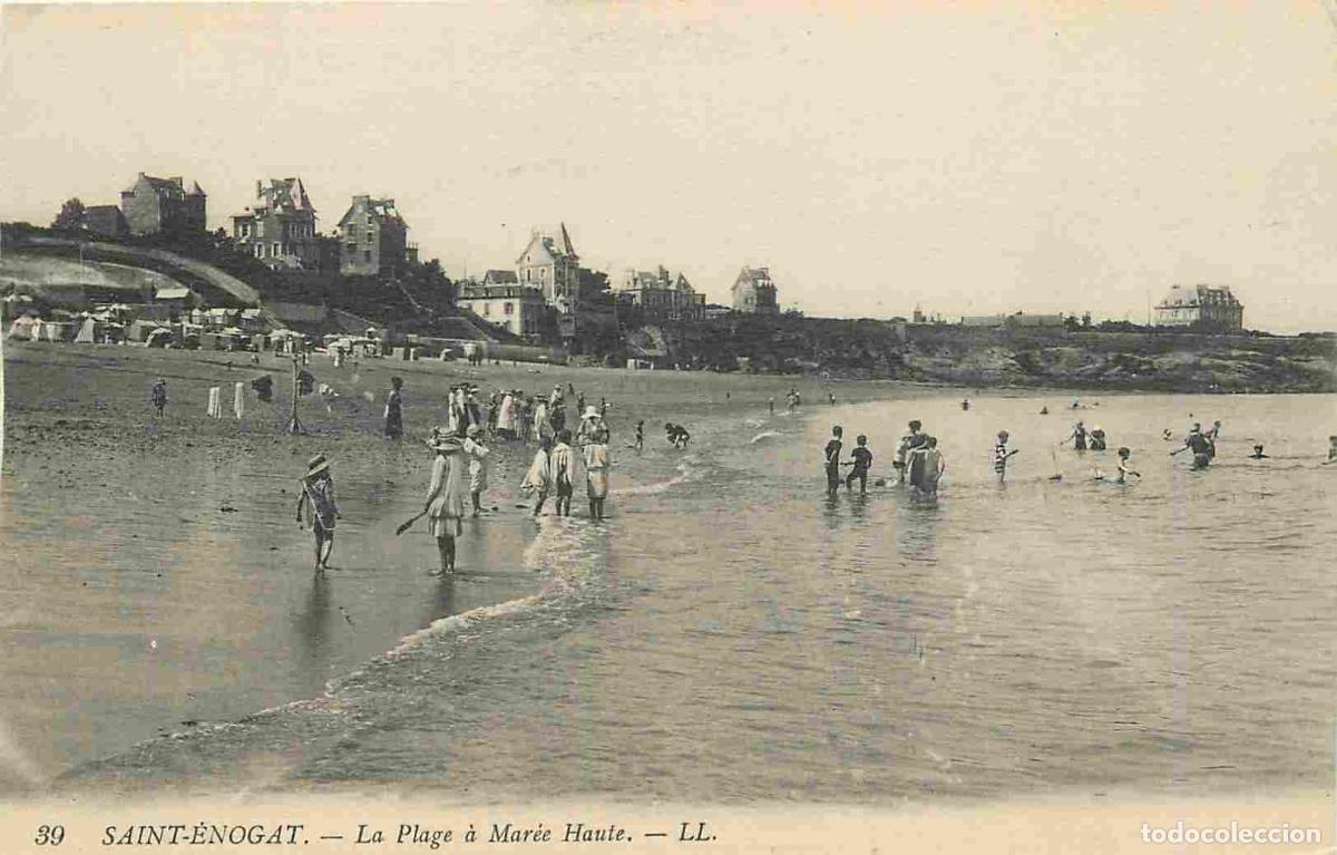 Cartes Postales: France - 35 - Saint Enogat - La Plage &agrave; Mar&eacute;e Haute - Anim&eacute;e - Sc&egrave;nes de Plage - CPA - Voir Scans Re