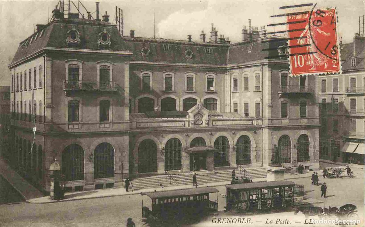 Cartes Postales: France - 38 - Grenoble - La Poste - Anim&eacute;e - Tramway - Correspondance - CPA - Voir Scans Recto-Verso