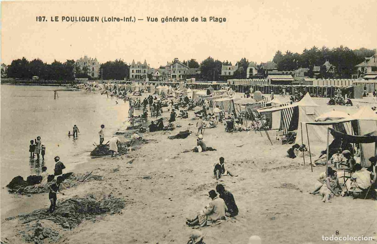 Postkarten: France - 44 - Le Pouliguen - Vue g&eacute;n&eacute;rale de la Plage - Anim&eacute;e - Sc&egrave;nes de Plage - CPA - Oblit&eacute;ratio
