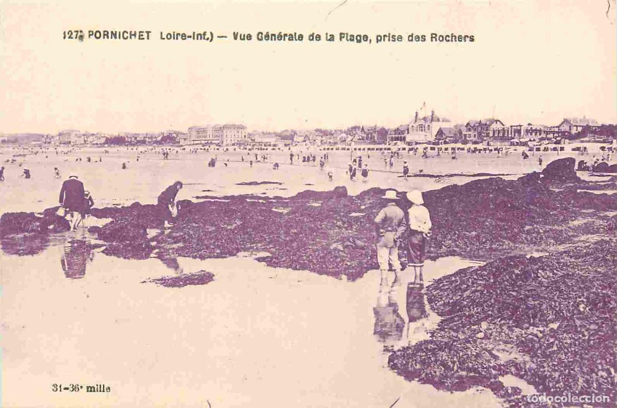 Postkarten: France - 44 - Pornichet - Vue G&eacute;n&eacute;rale de la Plage prise des Rochers - Anim&eacute;e - Sc&egrave;nes de Plage - CP