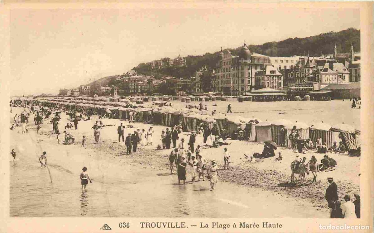 Postkarten: France - 14 - Trouville - La Plage &agrave; Mar&eacute;e Haute - Anim&eacute;e - Sc&egrave;nes de Plage - CPA - Voir Scans Recto