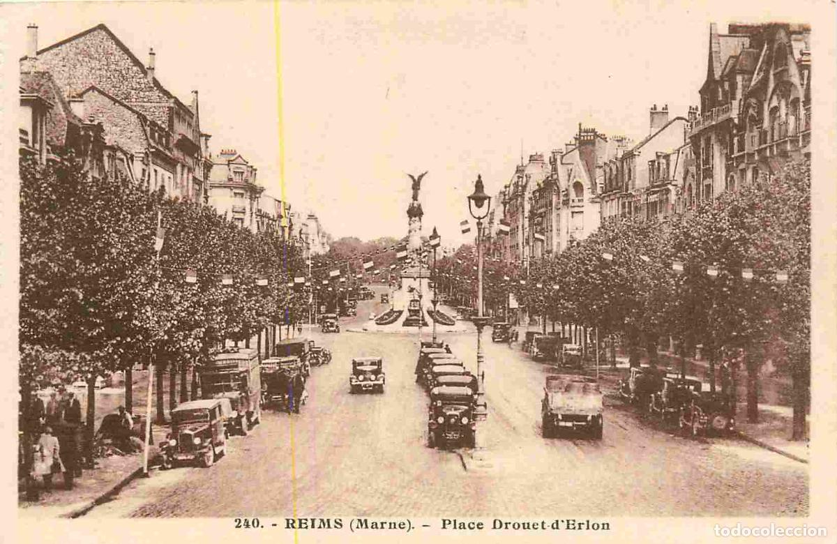 Postkarten: France - 51 - Reims - Place Drouet d'Erlon - Anim&eacute;e - Automobiles - CPA - Voir Scans Recto-Verso