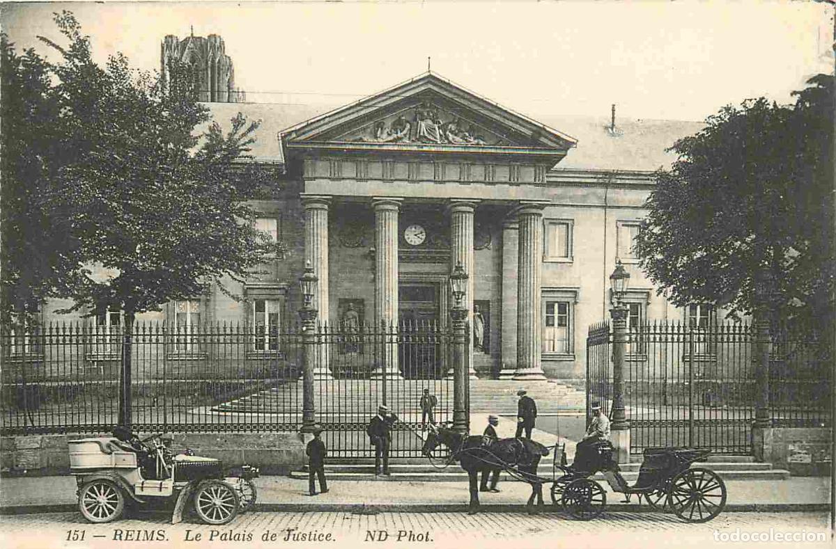 Postkarten: France - 51 - Reims - Palais de Justice - Anim&eacute;e - Automobiles - CPA - Voir Scans Recto-Verso