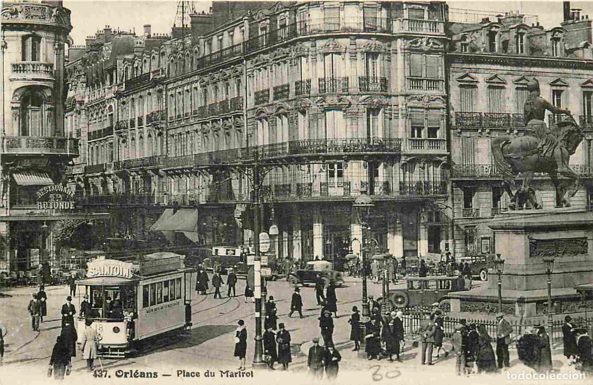 Postkarten: France - 45 - Orl&eacute;ans - Place du Martroi - Anim&eacute;e - Tramway - Correspondance - CPA - Voyag&eacute;e en 192