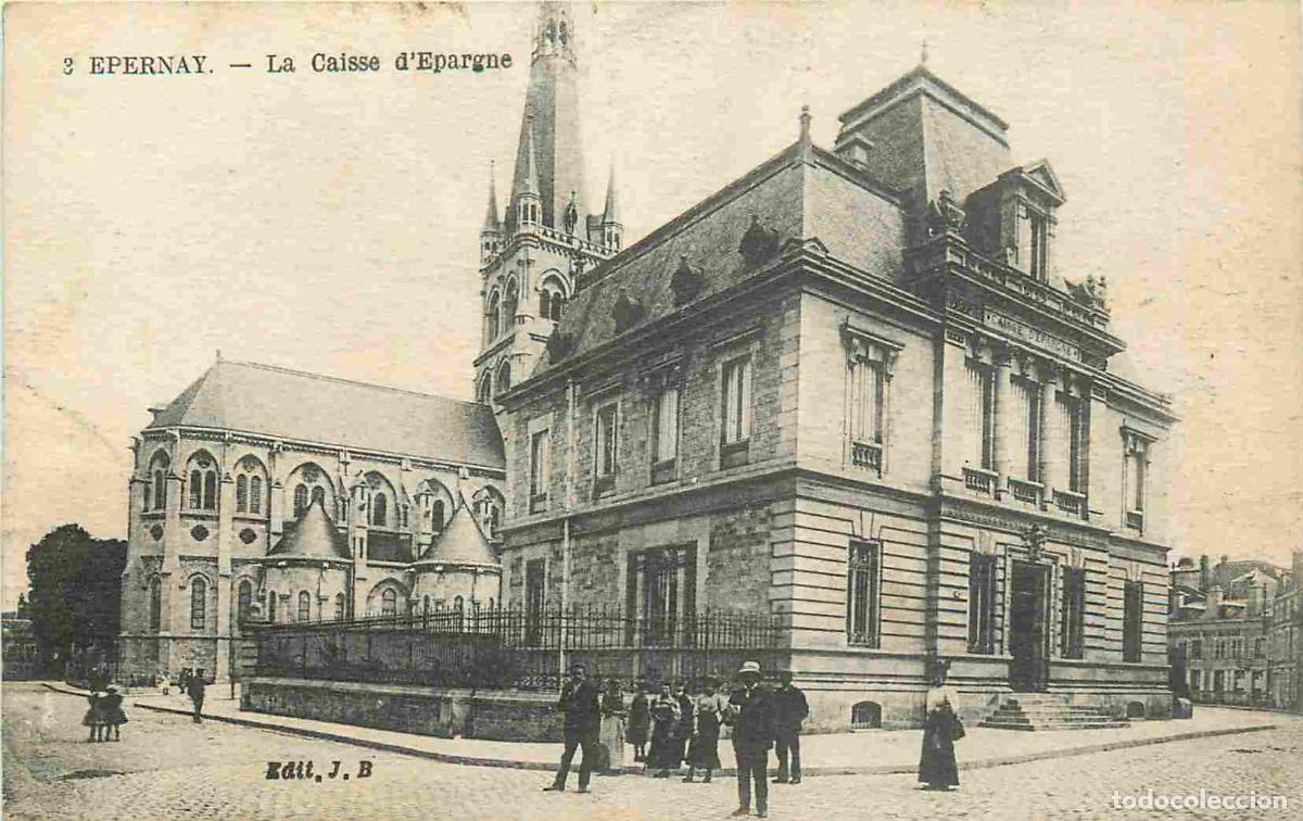 Cartes Postales: France - 51 - Epernay - Caisse d'Epargne - Anim&eacute;e - Correspondance - CPA - Voyag&eacute;e en 1919 - Voir Sc