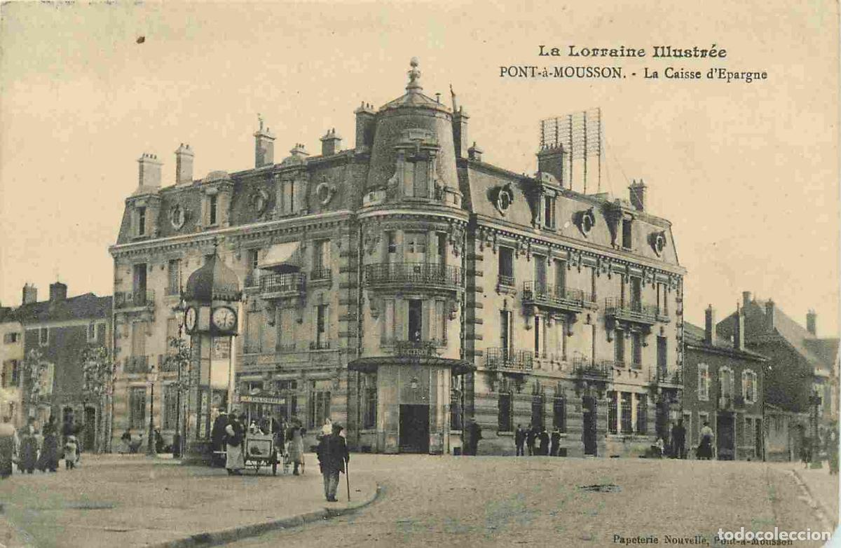 Cartes Postales: France - 54 - Pont &agrave; Mousson - Caisse d'Epargne - Anim&eacute;e - triporteur - CPA - Etat pli visible et co