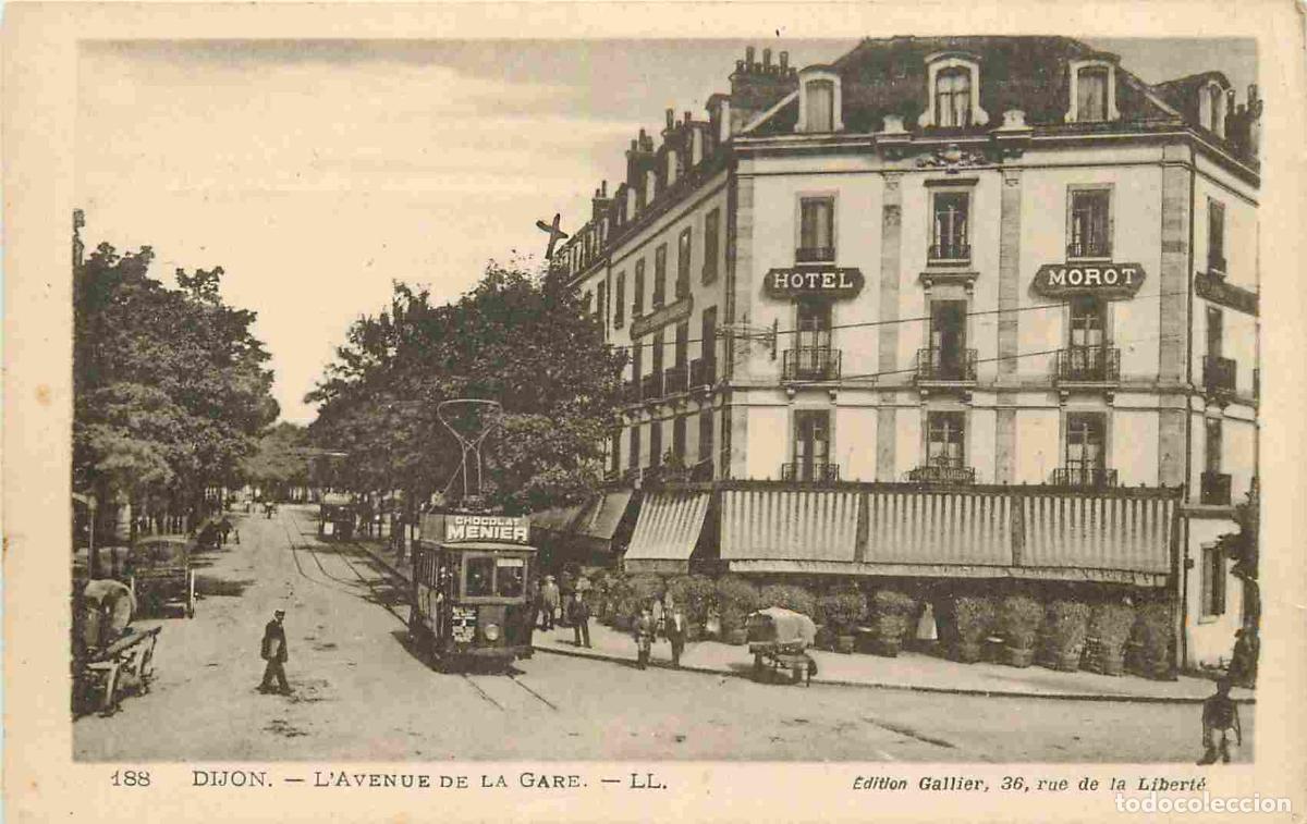 Cartes Postales: France - 21 - Dijon - Avenue de la Gare - Anim&eacute;e - Tramway - Hotel Morot - CPA - Voir Scans Recto-Ve