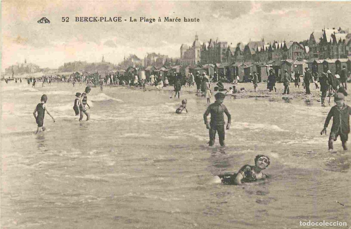 Cartes Postales: France - 62 - Berck sur Mer - La Plage &agrave; Mar&eacute;e haute - Anim&eacute;e - Sc&egrave;nes de Plage - Baigneuses - CPA -