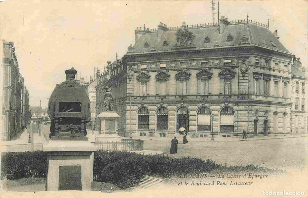 Cartes Postales: France - 72 - Le Mans - Caisse d'Epargne et Boulevard Ren&eacute; Levasseur - Correspondance - CPA - Voyag&eacute;