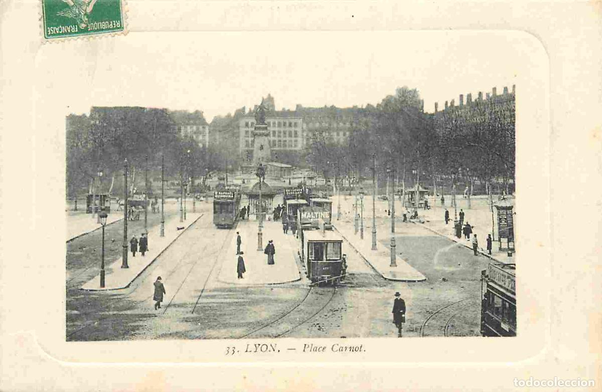 Cartes Postales: France - 69 - Lyon - Place Carnot - Anim&eacute;e - Tramway - CPA - Oblit&eacute;ration ronde de 1913 - Voir Scans