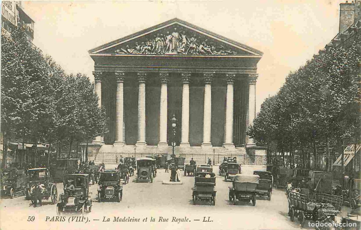 Cartes Postales: France - 75 - Paris - La Madeleine et la Rue Royale - Automobiles - Correspondance - CPA - Voir Scan