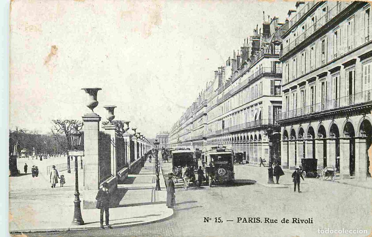 Cartes Postales: France - 75 - Paris - Rue de Rivoli - Anim&eacute;e - Automobiles - Correspondance - CPA - Oblit&eacute;ration ron