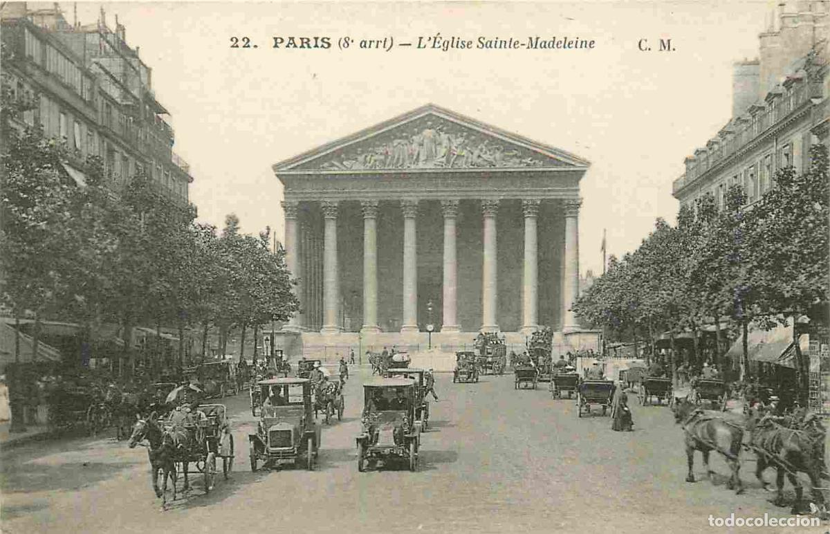 Cartes Postales: France - 75 - Paris - Eglise Sainte madeleine - Anim&eacute;e - Automobiles - CPA - Voir Scans Recto-Verso