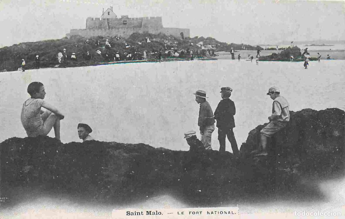 Cartes Postales: France - 35 - Saint Malo - Le Fort National - Anim&eacute;e - Enfants - CPA - Voir Scans Recto-Verso