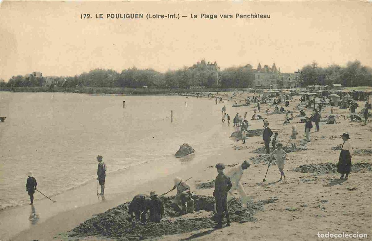 Cartes Postales: France - 44 - Le Pouliguen - La Plage vers Pench&acirc;teau - Anim&eacute;e - Sc&egrave;nes de Plage - CPA - Voir Scans
