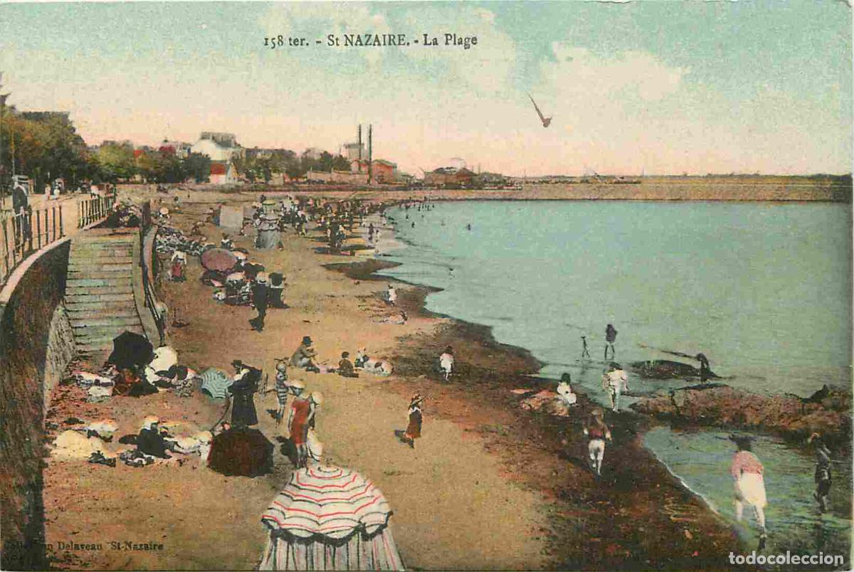 Postales: France - 44 - Saint Nazaire - La Plage - Anim&eacute;e - Coloris&eacute;e - Sc&egrave;nes de Plage - CPA - Voir Scans Rec