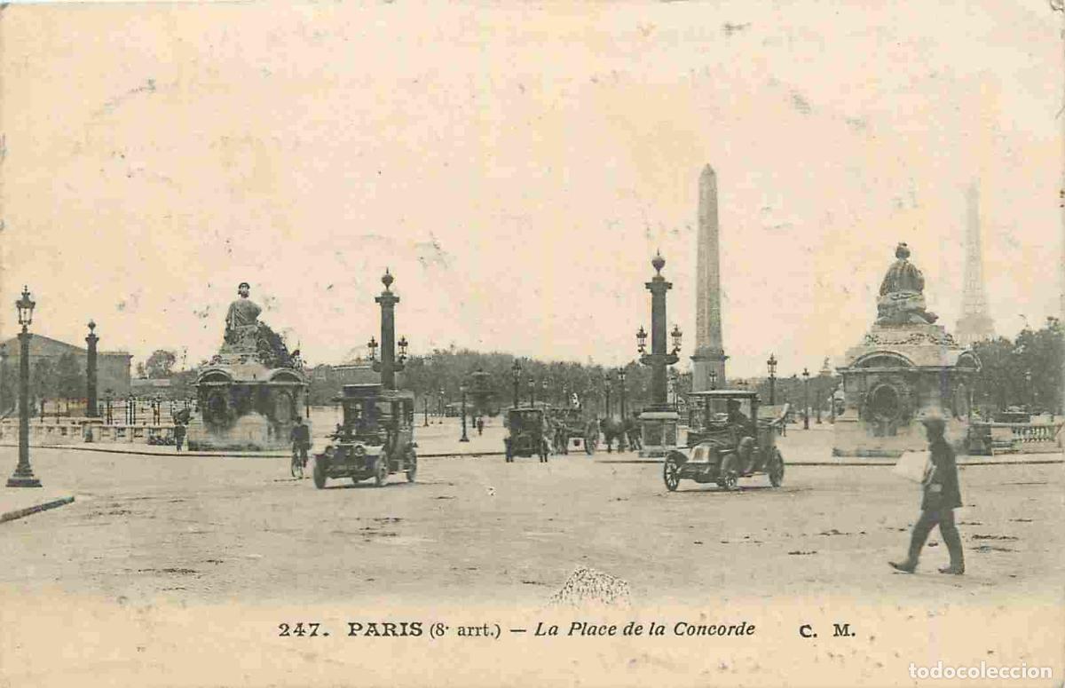 Postales: France - 75 - Paris - Place de la Concorde - Anim&eacute;e - Automobiles - Correspondance - CPA - Voir Scan