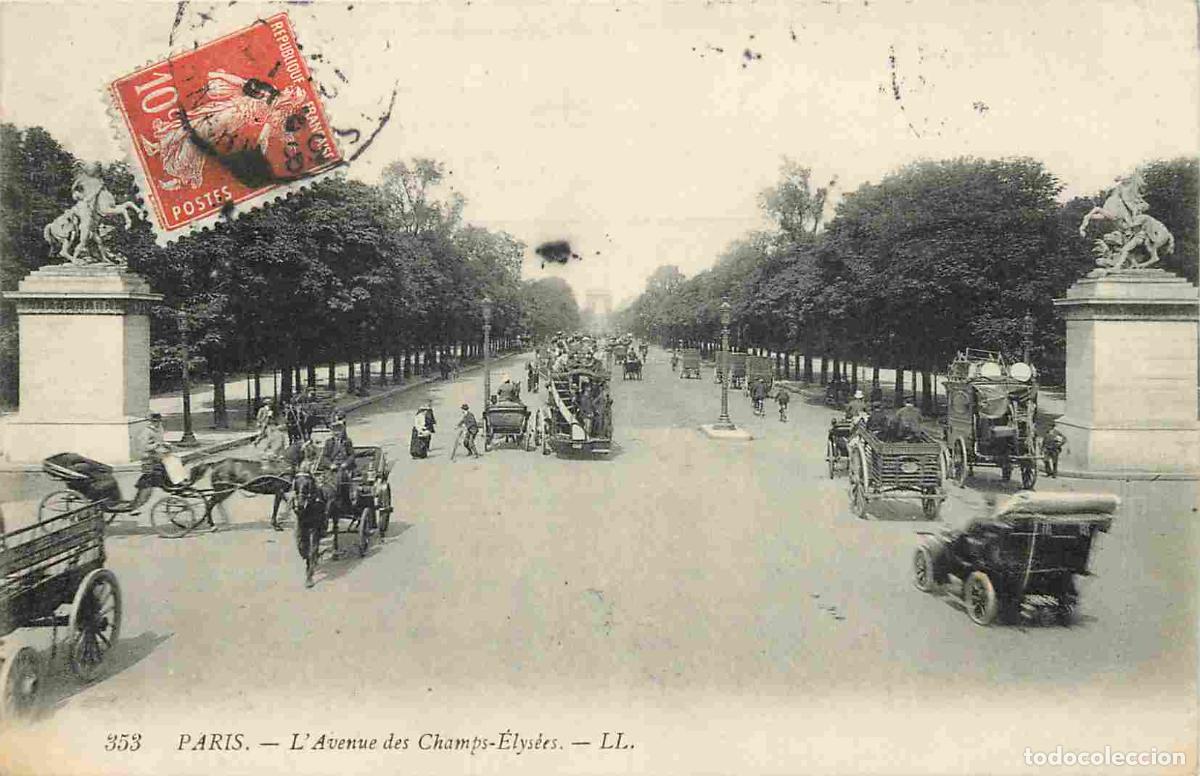 Postales: France - 75 - Paris - Avenue des Champs-Elys&eacute;es - Anim&eacute;e - Automobiles - CPA - Voir Scans Recto-Vers
