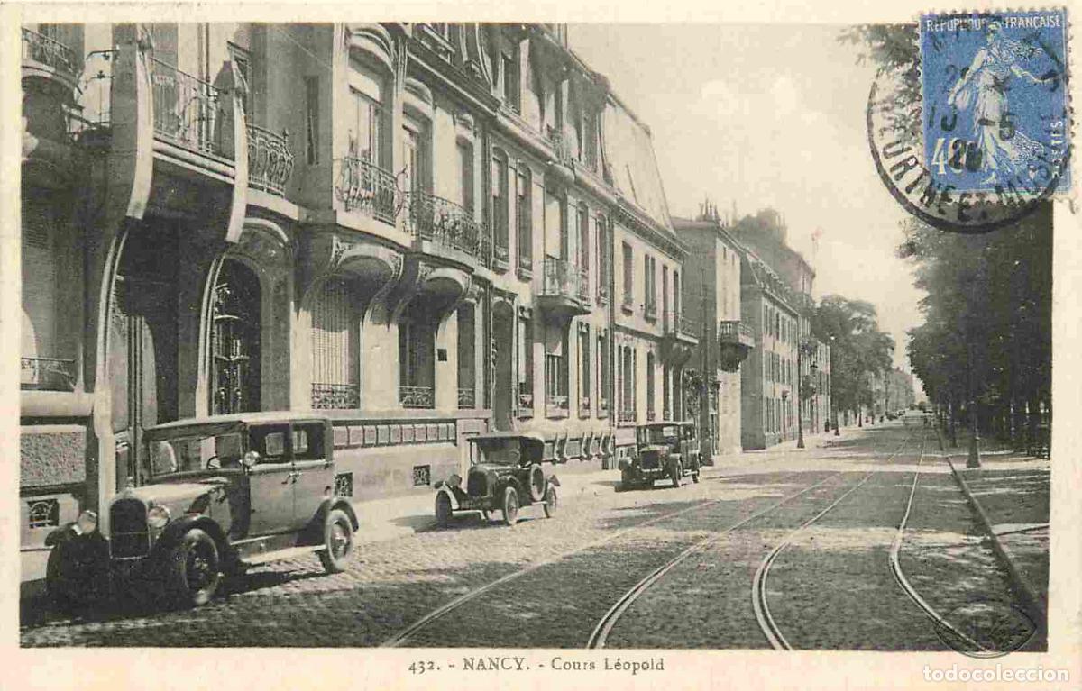 Postales: France - 54 - Nancy - Cours L&eacute;opold - Automobiles - Correspondance - CPA - Voyag&eacute;e en 1929 - Voir Sc