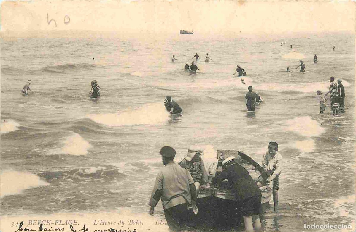 Postcards: France - 62 - Berck sur Mer - L'heure du bain - Anim&eacute;e - Sc&egrave;nes de Plage - Pr&eacute;curseur - CPA - Oblit&eacute;