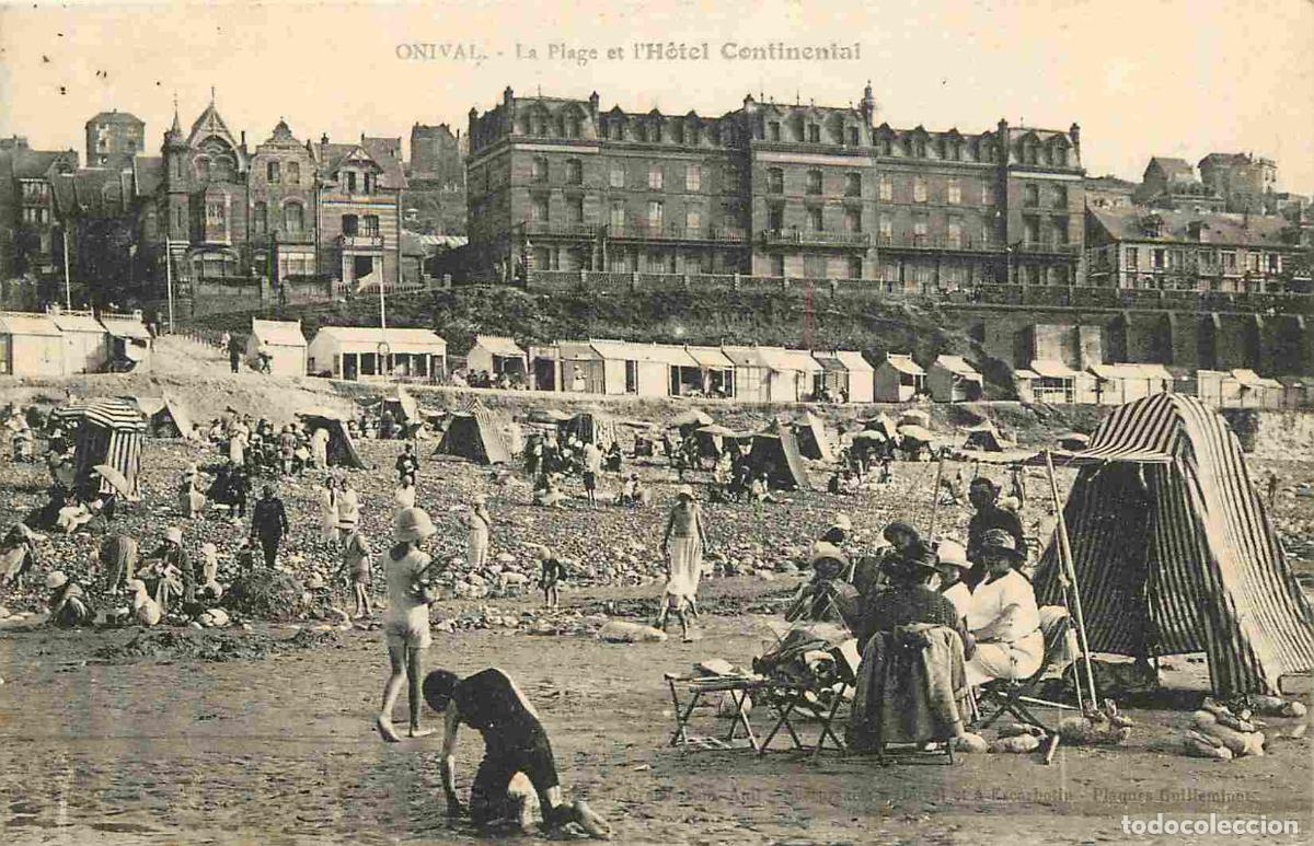Postcards: France - 80 - Onival - La Plage et l'H&ocirc;tel Continental - Anim&eacute;e - Sc&egrave;nes de Plage - CPA - Voir Scans