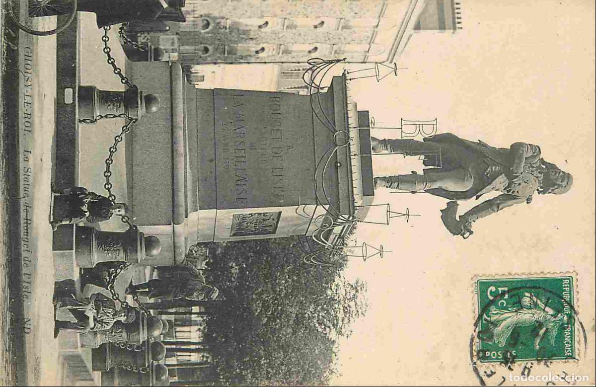 Postcards: France - 94 - Choisy le Roi - Statue de Rouget de l'Isle - Anim&eacute;e - Enfants - CPA - Oblit&eacute;ration ron