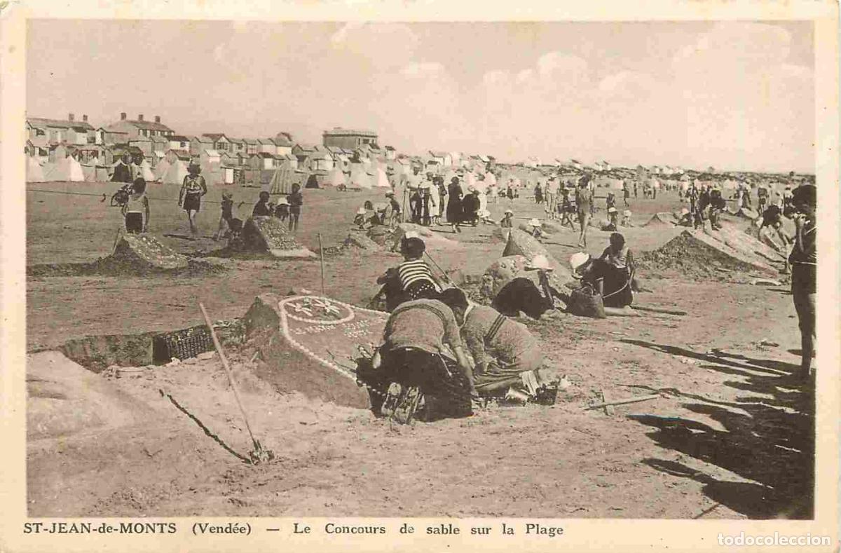 Postales: France - 85 - Saint Jean de Monts - La Plage - Le Concours da sable - Anim&eacute;e - Sc&egrave;nes de Plage - Enf