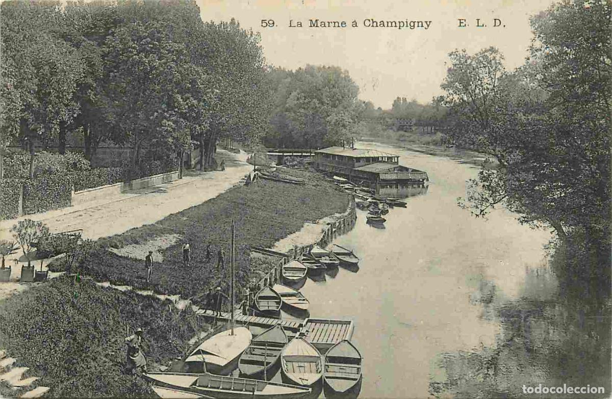 Cartes Postales: France - 94 - Champigny sur Marne - La Marne - Anim&eacute;e - CPA - Oblit&eacute;ration ronde de 1907 - Voir Scan