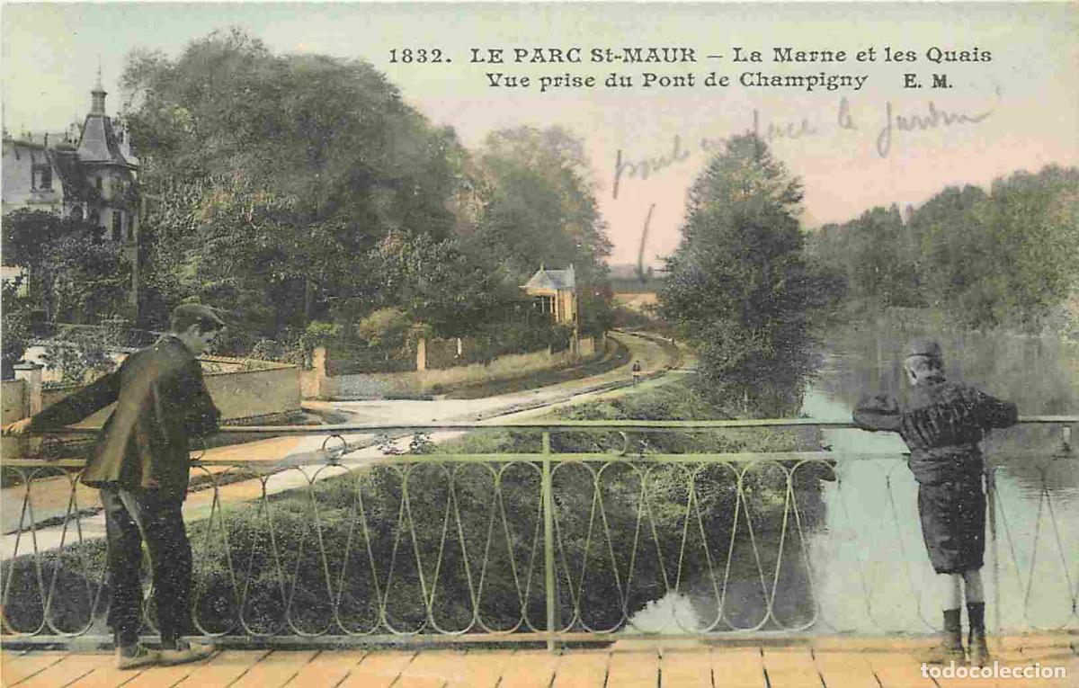 Cartes Postales: France - 94 - Champigny sur Marne - Le Parc Saint Maur - La Marne et les Quais - Vue prise du Pont d