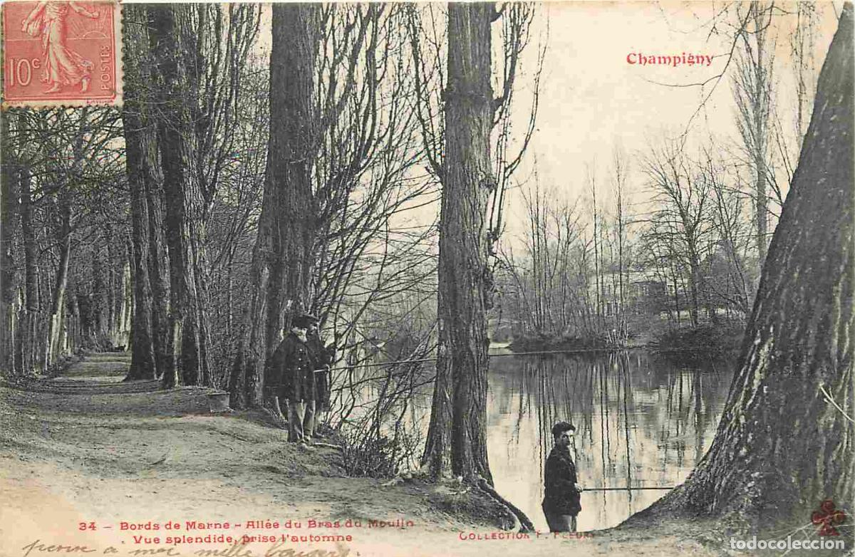 Cartes Postales: France - 94 - Champigny sur Marne - Bords de Marne - All&eacute;e du Bras du Moulin - Anim&eacute;e - Peche &agrave; la l